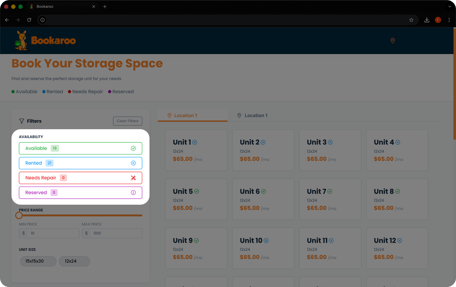 Availability at a glance